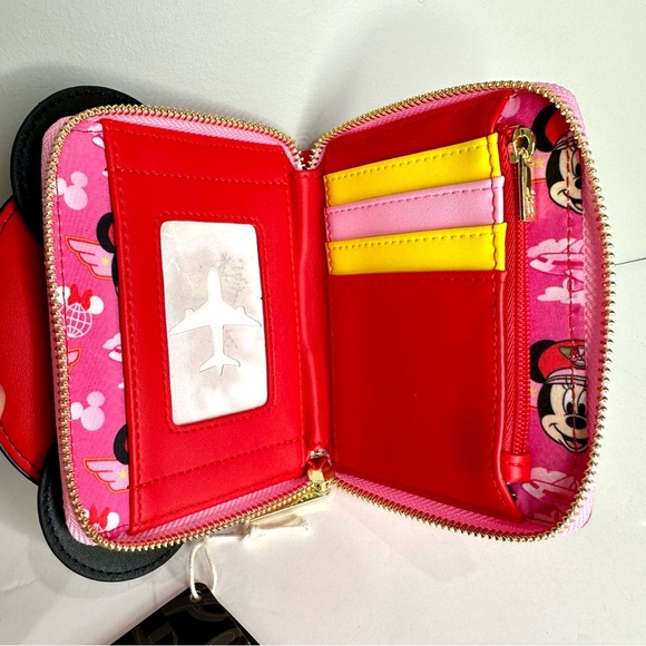 Loungefly Disney Minnie Mouse Pilot Cosplay Wallet - Picture 3 of 4